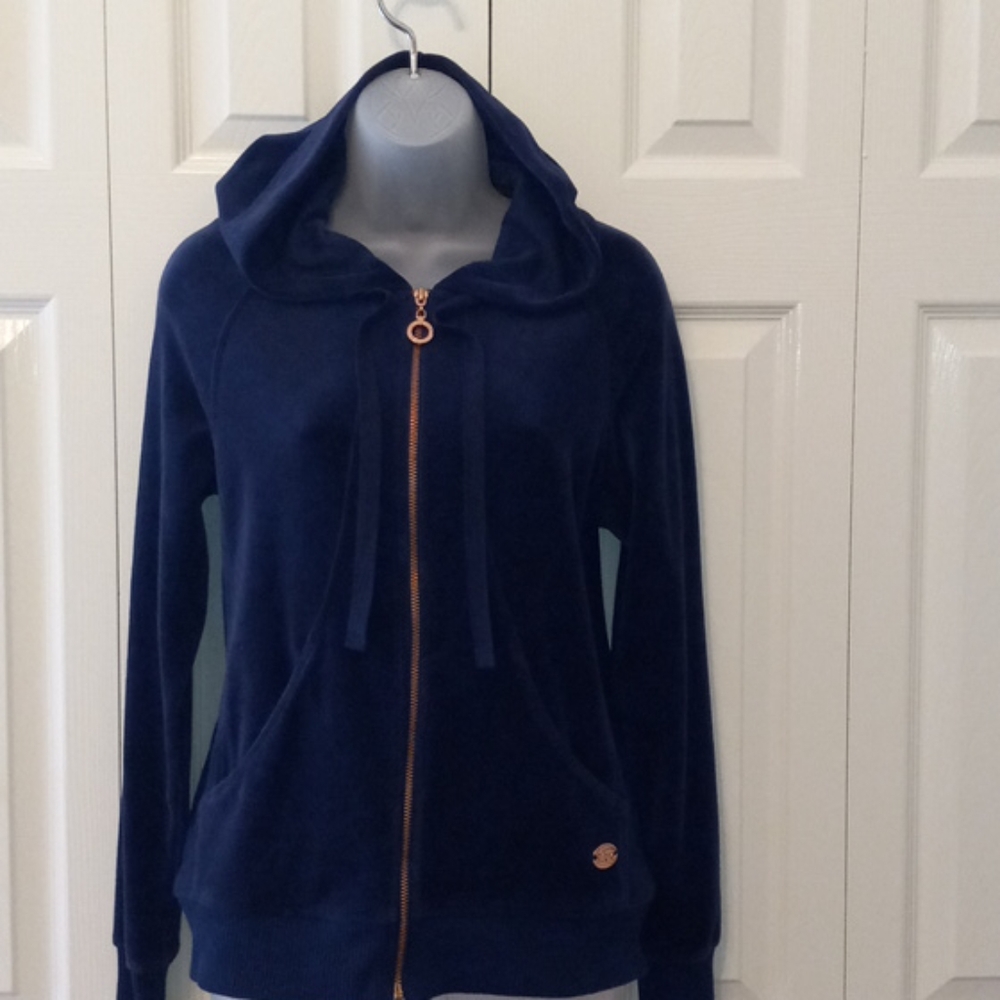 Kenneth Cole Reaction indigo velvet hoodie